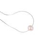 Exquisite Freshwater Pearl Pendant on S925 Sterling Silver Snake Chain Necklace