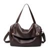 2026 New Large Capacity Single Shoulder Leather Bag Style Soft Leather Tote Bag Simple And Casual Women's Bag
