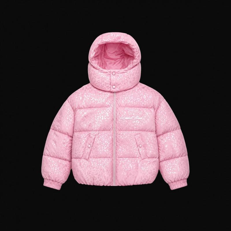 Street Vintage Winter Puffer Jacket Leopard Print Zip-Up Thick Warm Unisex Outdoor Coat