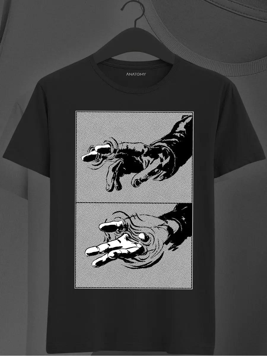 Grey ninja T-shirt with print M