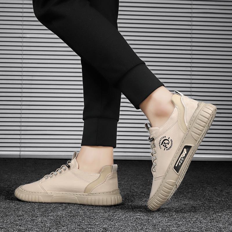 2025 Summer New Men's Shoes One-pedal Casual Shoes Breathable Ice Silk Cloth Flat-bottomed Explosive Extra Large Size Shoes