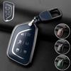A+ Aluminum Alloy Leather Car Smart Key Fob Case Cover For Cadillac Escalade ESV