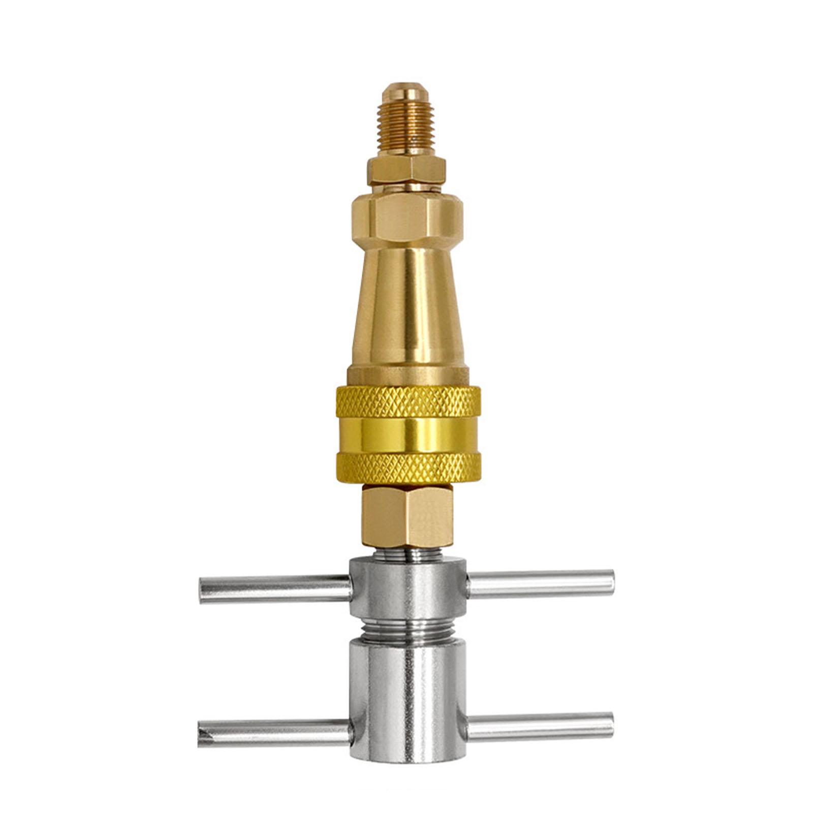 

Refrigerator Quick Connector 1/4 Inch Brass Quick Coupling Brass Quick Connect Adapter for Air Conditioner Furnace Split System