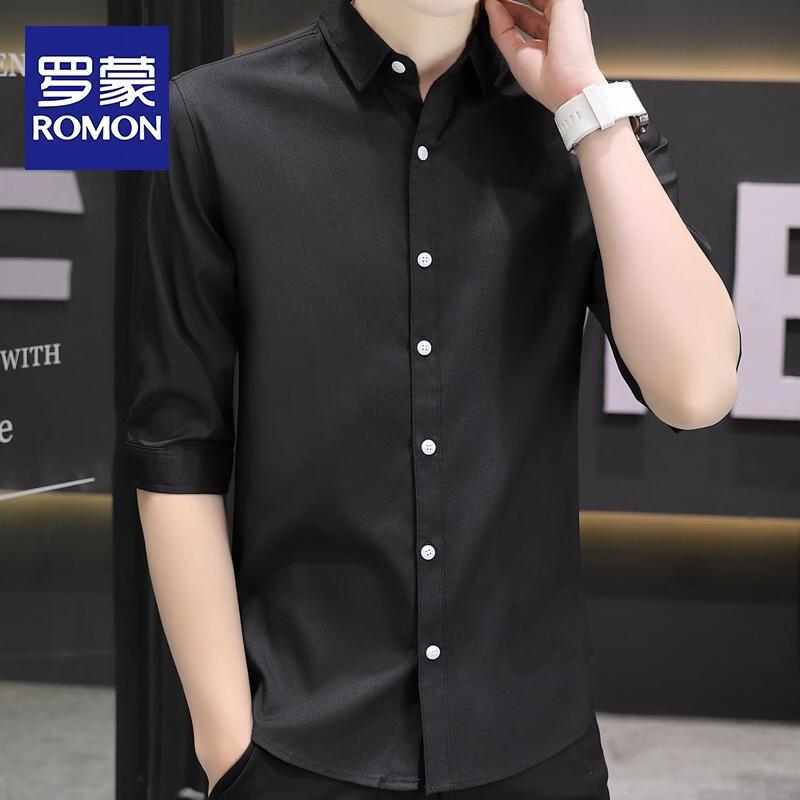 ROMON Men s Premium Summer Short Sleeve Shirt L