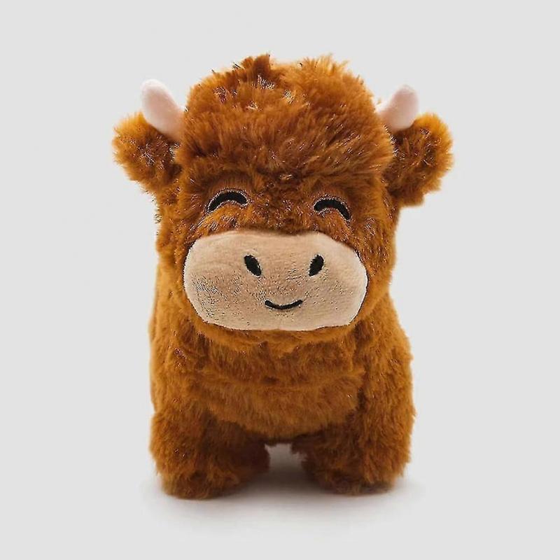 Adoptiere ein Highland-Kuh Legende Plüschtier Niedliche Tierpuppen Weiches Kuschelkissen Stofftiere für Kinder Erwachsene Geburtstagsgeschenke