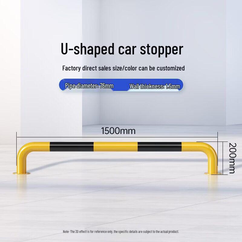 U-shaped Steel Pipe Parking Barrier
