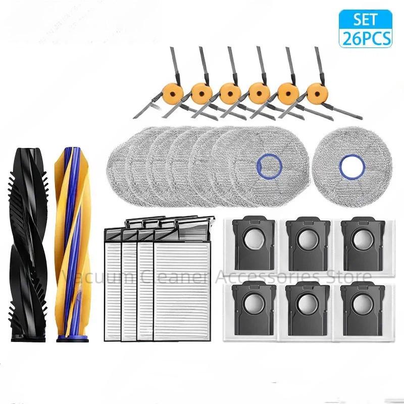 Pro Dreame X60 Ultra / X60 Max Ultra Kompletní příslušenství pro robotický vysavač Náhradní váleček Hlavní boční kartáč Filtr Mop Sáček na prach
