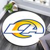 LA Rams Pattern Round rug,Carpet Rug for Living Room Bedroom Playroom ,Non-slip Floor Mat,Holiday Gifts and Birthday Gifts.