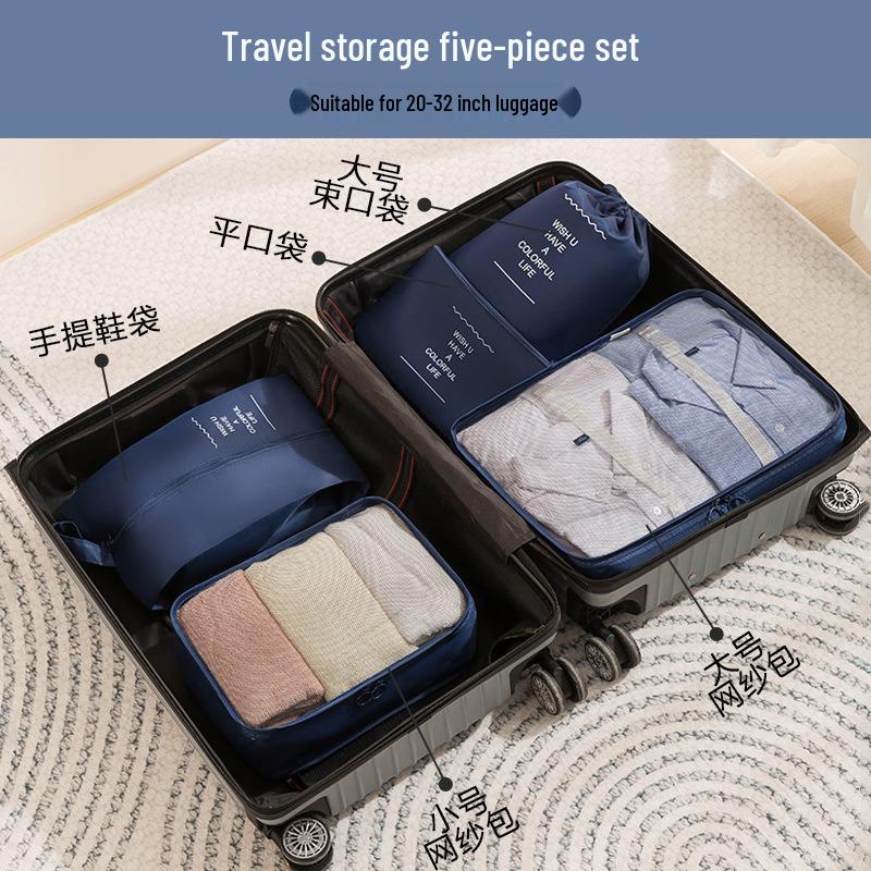 6-8 Piece Travel Storage and Organizer Bag Set for Clothes and Underwear