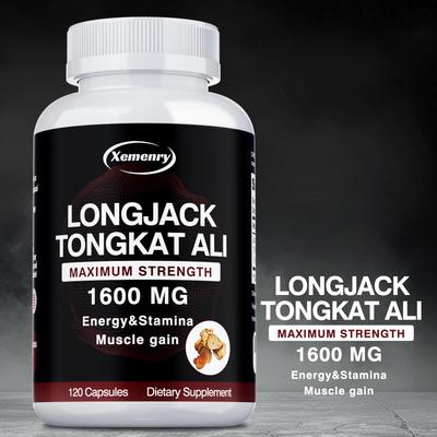 LONGJACK TONGKAT ALI - 1600 mg Per Porzione - Estratto Erboristico - Supporta la Concentrazione Mentale e l'Aumento della Forza