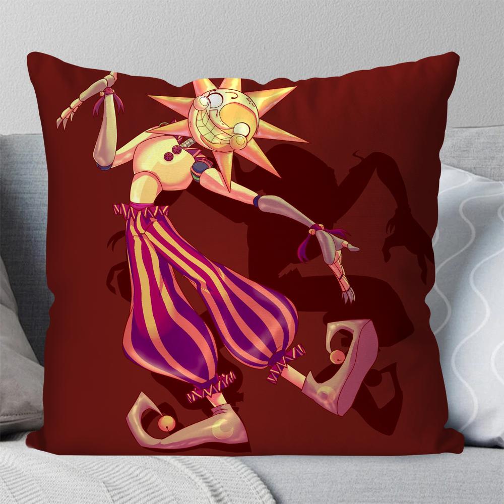 

Sundrop И Moondrop Fnaf Наволочка Квадратная Подушка Спальня Диван Досуг Комфортная Подушка Автомобиль Гостиная Украшение Дома 40X40 16x16Inch