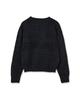Eiieii Web Logo Crop Hairy Knit [Black]