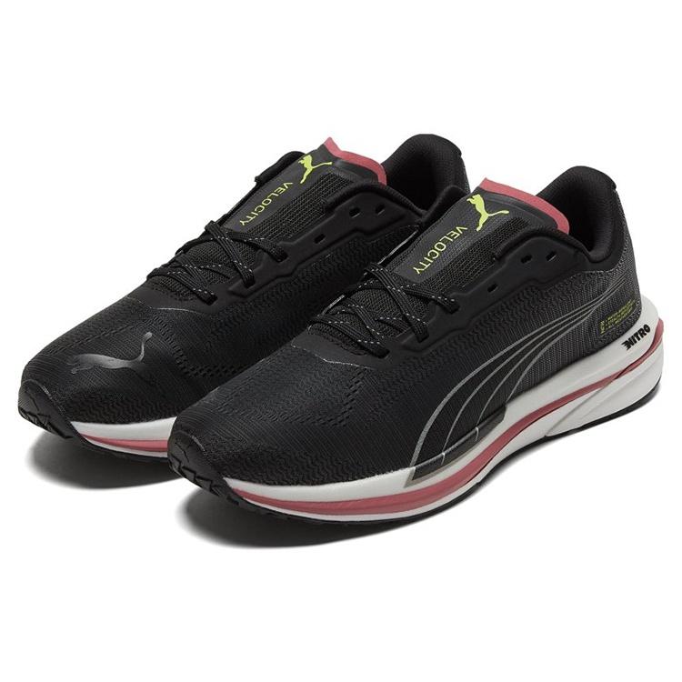 (WMNS) PUMA Velocity Nitro 'Black White Pink' Women's 195296-01