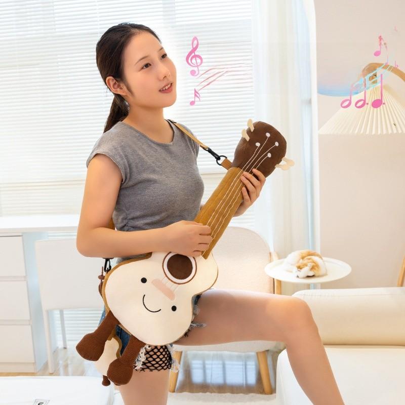 Zwierzątko Gitara Pluszowa Zabawka Breloczek Dla Kolekcjonerów I Dzieci Z Miękkiego Materiału Bawełna PP