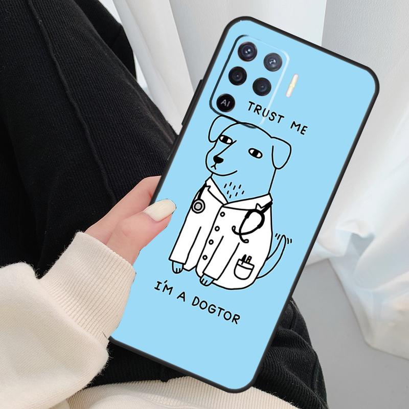 Cute Stethoscope Heart Case For Oppo A40 A60 A80 A5 Pro A15 A16 A17 A57 A77 A94 A74 A54 A76 A96 A18 A38 A58 A78 A98