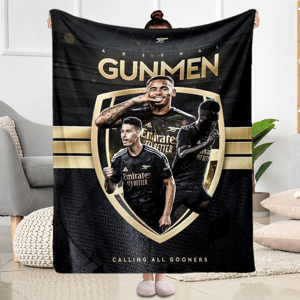 Arsenal Blanket Soft Warm Cozy Perfect for Seaside Bedding Office Chair All-Season Use Playful Design Birthday Christmas Gift Blanket