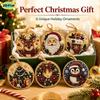 6Pcs Wooden Base DIY Christmas  Painting Kit  Art Xmas Hanging Decor  Holiday Party