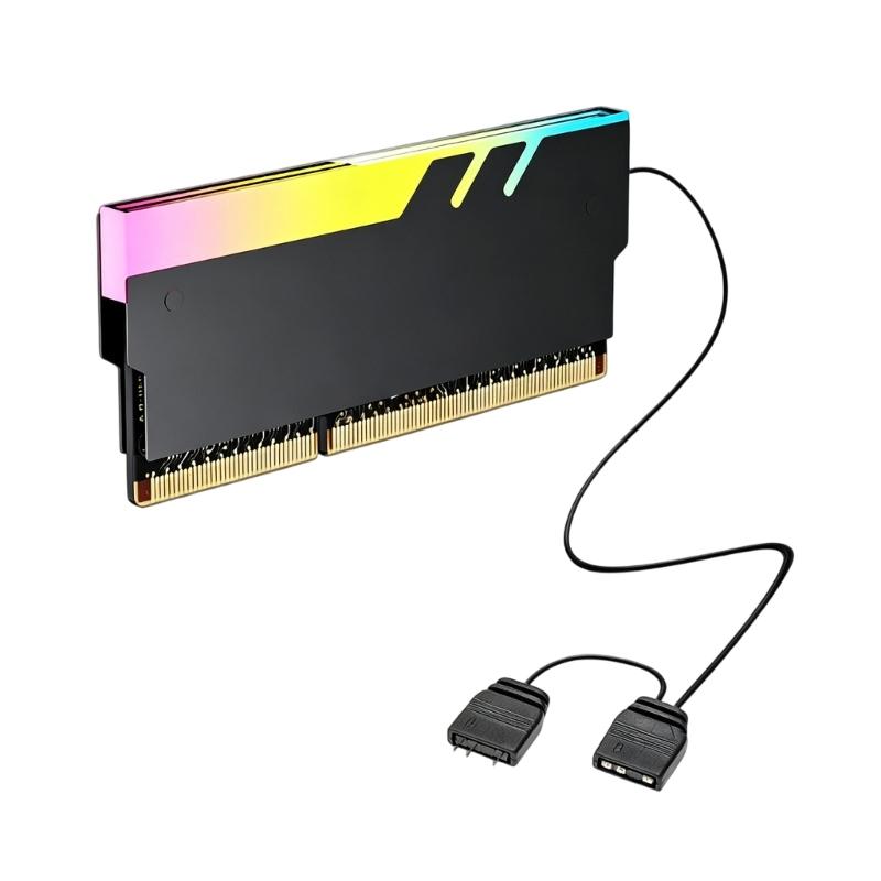 Metal Memory Heatsink With ARGB Lighting Memory Heat Spreader For DDR5 DDR4 DDR3 DDR2 Enhances Cooling Efficiency For Gaming PC And Workstation