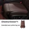 All Season Universal New Car Seat Leg Support Extended Suede Leather Seat Extended Leg Pad for Driver Memory Foam Seat Pad