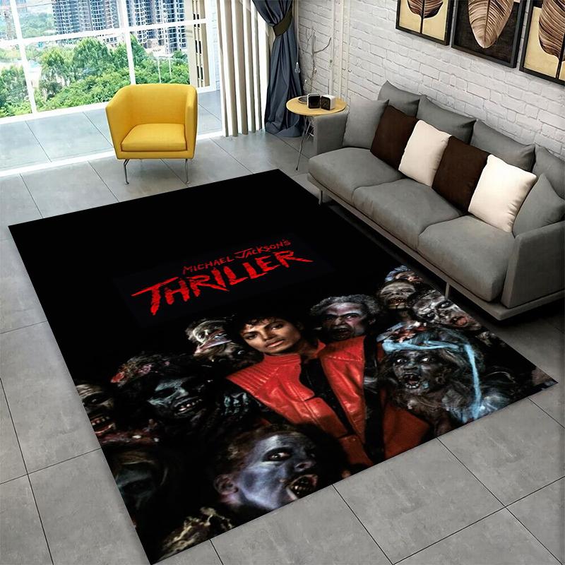 King of Pop Star MJ Michael Jackson Carpet Rug for Bedroom Living Room Sofa Doormat Home Decor,Kid Game Area Rug Non-slip Gift