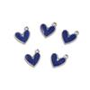 10pcs Gold Plated 10*12mm Stainless Steel Charm Enamel Heart Pendants Mixed Accessories For DIY Necklaces Making Findings