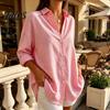 Tägliche Bluse Damen Gestreiftes Hemd für Sommer Herbst, Knopfleiste Einreiher Bluse, Elegant Lässig Langarm Hemdbluse