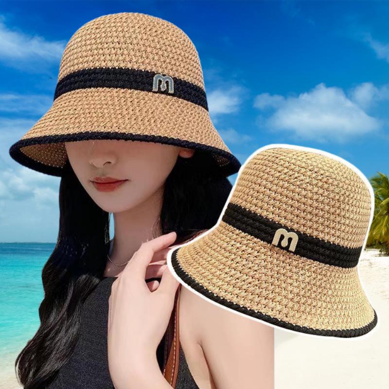 Women's Summer Sun Protection Straw Hat – Breathable, Large Brim, Thin Style Bucket Hat