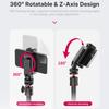 Multifunctional Phone Holder Clamp for Smartphone Vlog Selfie Live Streaming Video Recording, 360 degrees  Rotatable Phone Tripod Holder with
