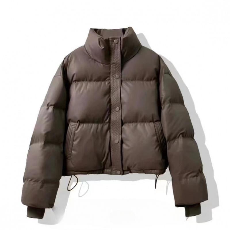 No-wash PU Down Jacket Short Style New Winter Thickened Bread Stand Collar Small Man Style Kendou Jacket