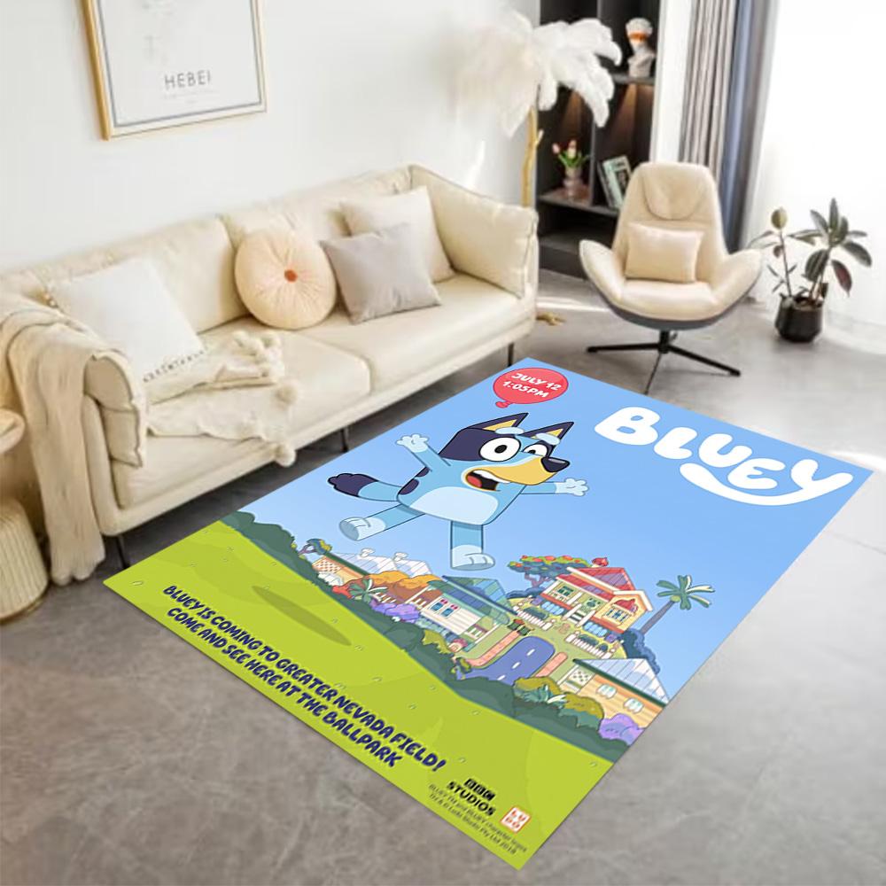 Bluey Friends Adventure Floor Mat Suitable for Kitchen Decorate room Foyer Living Rooms Antislip Carpet Anime Office Decor Best for Christmas