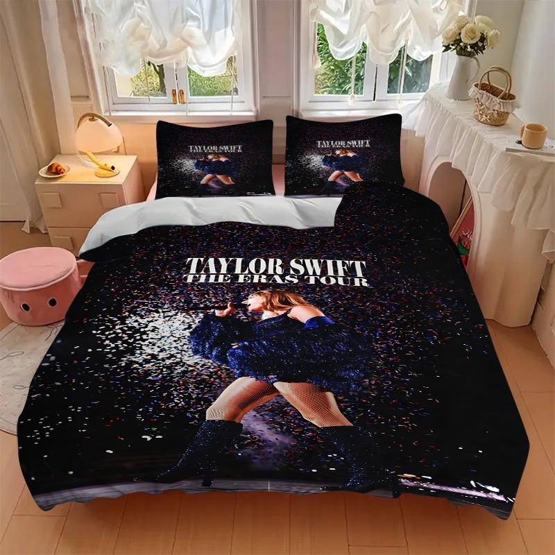 3Pcs Taylor Swift Era Tour Bedding Sets For All Sizes New 3D Printed Bed Cover Comforter Duvet Cover Pillowcase Bedroom Decoration