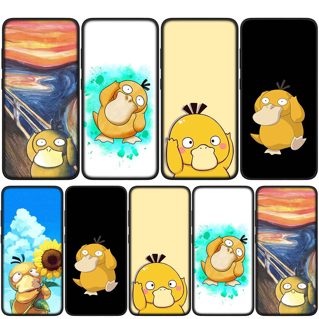 Cover for iPhone 17 16 15 Xiaomi Poco Redmi Note 14 13 12 11 Pro Max X 9 16e Samsung Galaxy S25 S24 S23 OPPO Huawei Psyduck Cute Casing Phone Case