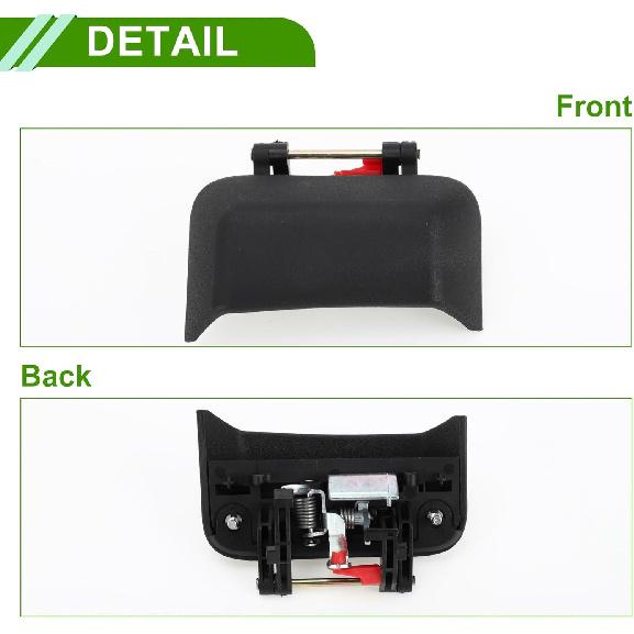 No.5115827AF Car Exterior Door Handle for Jeep Compass 4 Cyl 2.0L, 4 Cyl 2.4L 2007-2017 Black Left ABS 1 Pc