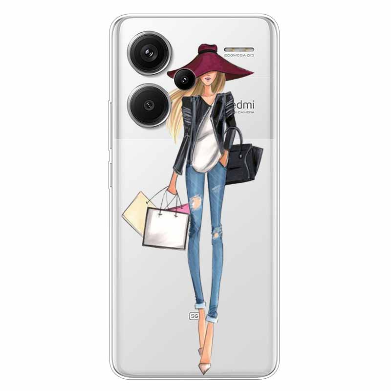 For Redmi Note 13 Pro Plus 5G Case Clear TPU Soft Back Cover for Xiaomi Redmi Note 13 Pro+ 5G Transparent Silicone Cases Funda