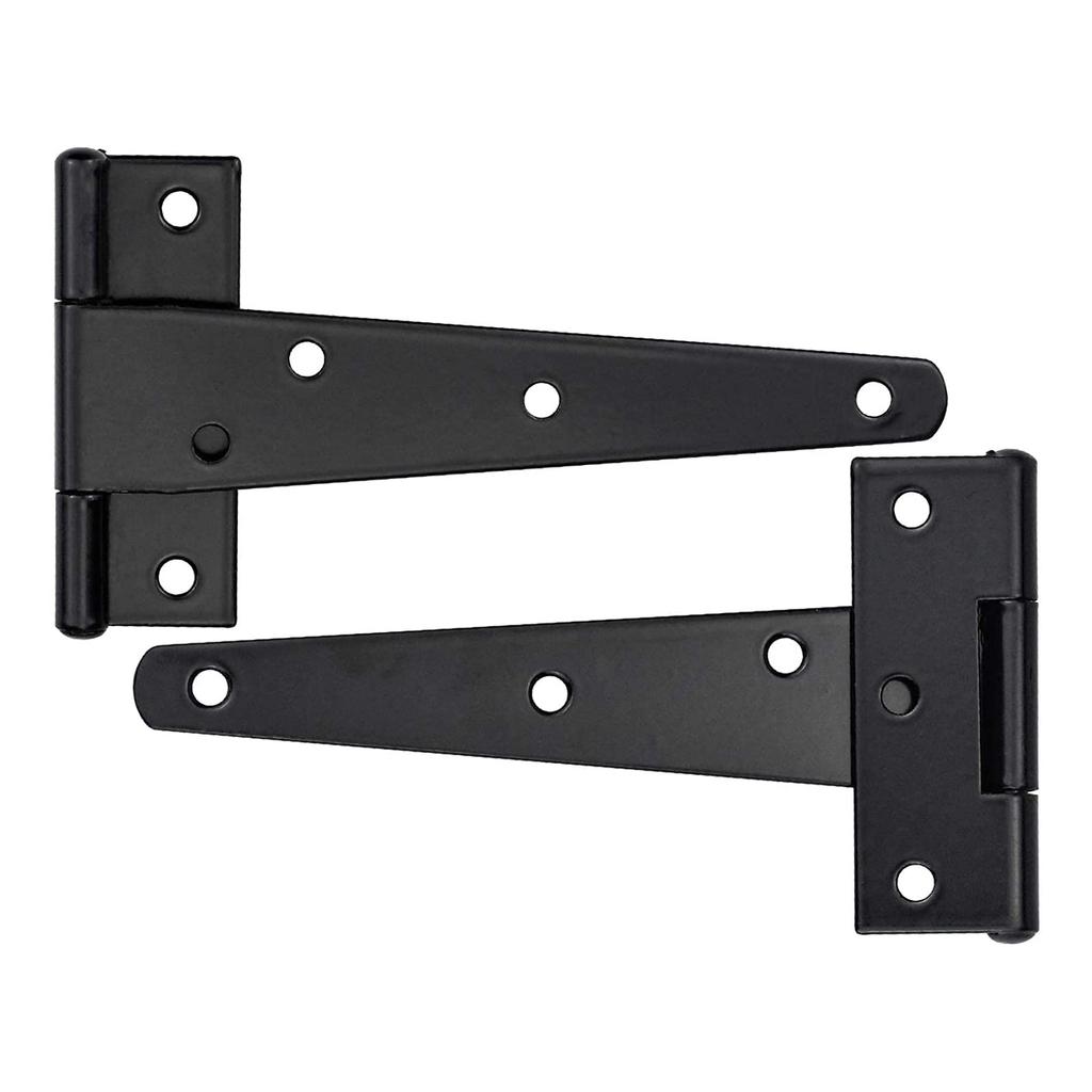 Einfach zu bedienendes 6er-Pack Schwerlast-T-Scharnier, 150 mm 6 Zoll T-Scharnier Metallband T-Scharnier mit Schrauben für Schuppentüren, Gartentor
