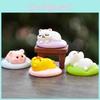 Animal Dog Cat Sleeping Series Toys Figurines Desktop Car Statues Decorations