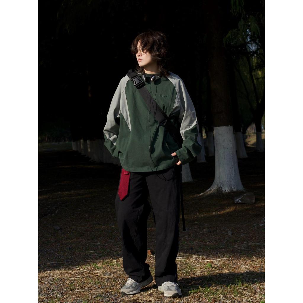 Unisex Bluza z Kapturem Retro w Japońskie Bloki Kolorystyczne - Casualowy Pulower w Stylu Górskim