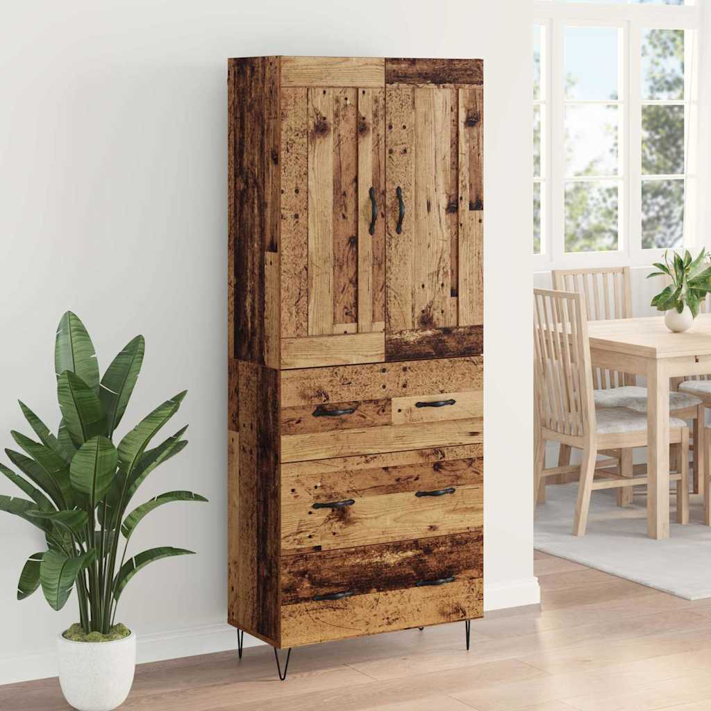 Highboard Reclaimed Wood 69.5 x 34 x 180 cm Particleboard
