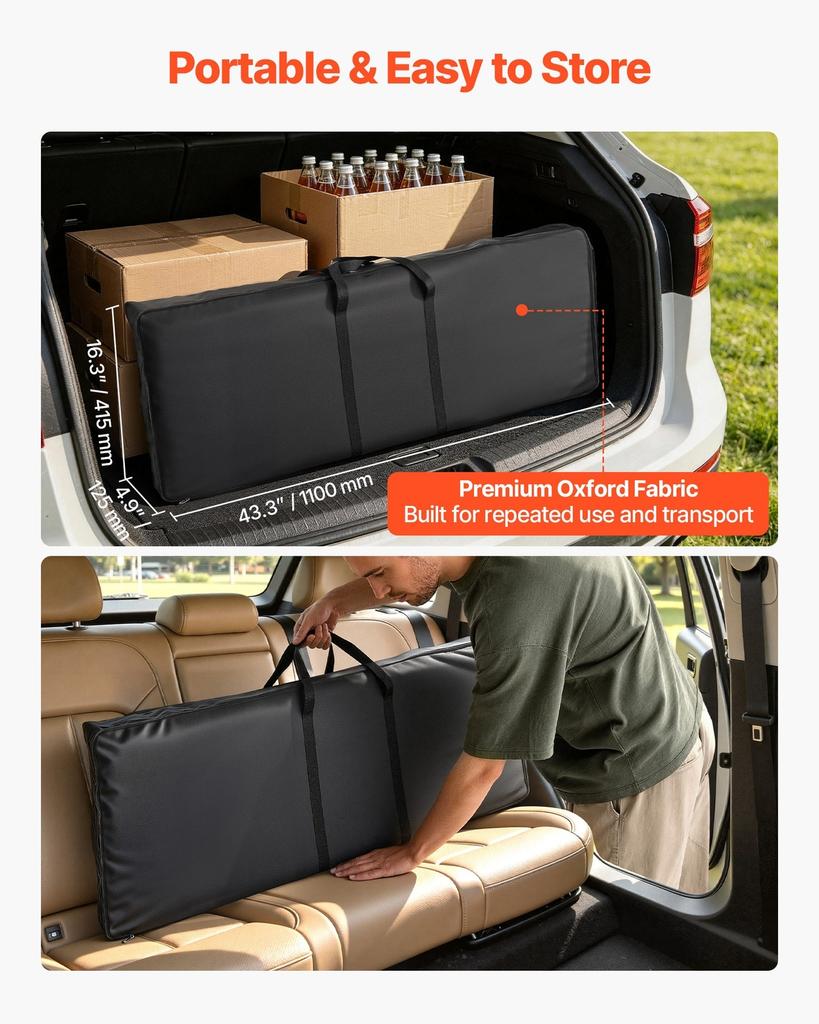 Folding Portable Bar Table, 1100 X 390 X 880 Mm, with Carry Bag, Storage Shelf, and Detachable Skirt, Quick and Easy Setup, Foldable Mobile Bartending