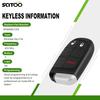 M3N40821302 Keyless Entry Remote Key Fob for Dodge Journey for Dodge Durango for Dodge Dart 2011-2019 1 PCS 3 Buttons-SCITOO