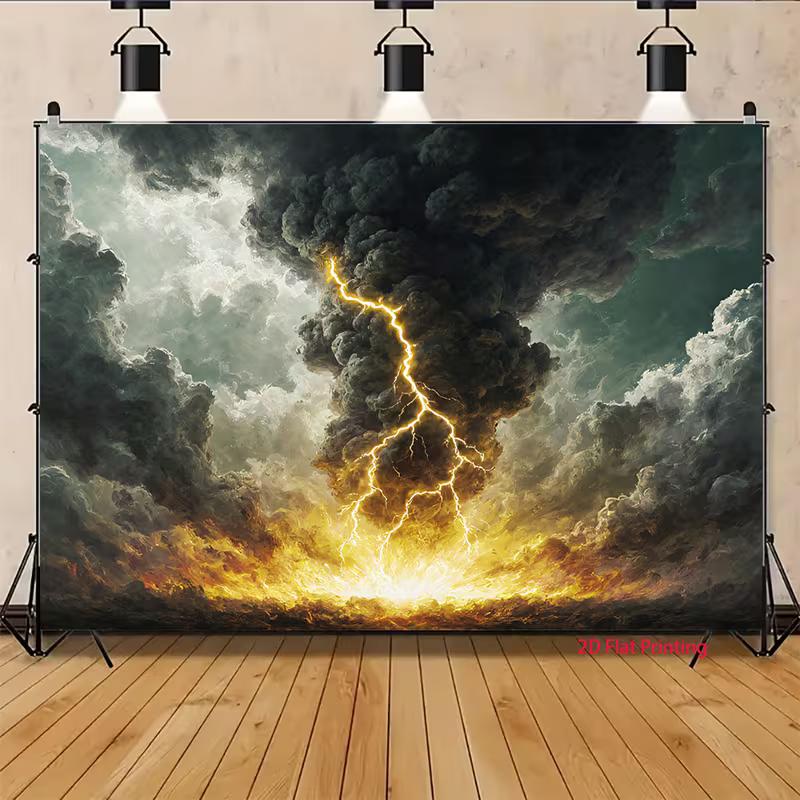 2D Halloween Party Kulissentuch Dunkle Wolke Gewitter Thema Wandbehang