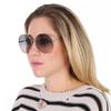 Salvatore Ferragamo Blue Gradient Round Ladies Sunglasses Sf299s 688 60 Multi