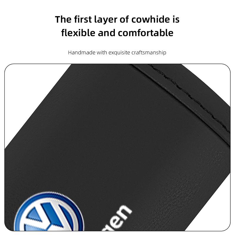 2Pc Car Anti Slip Pull Glove Car Interior Leather Handle Protector Cover For Volkswagen VW Golf T5 ID3 T-ROC Atlas T-Cross Jetta Zh2