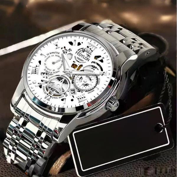 Nowy Męski W pełni Automatyczny Zegarek Niemechaniczny Hollow Studencki Zegarek Męski Luminescencyjny Wodoodporny Zegarek