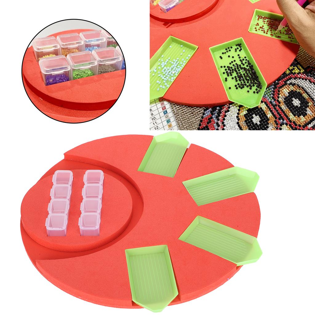 Diamond Painting Tray with Point Drill Plate Organizer Storage for Adult Children Drawing Accessory