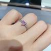 Cross Border New Love Ring Women's Simulation Pink Yellow Simple Zircon Peach Heart Jewelry