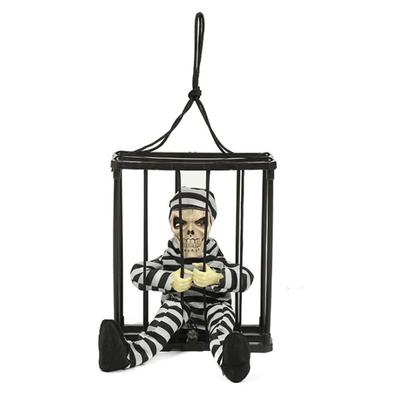 Halloween Prisoner Toy Horrifying Vibes Motion Sensor Lifelike Prisoner Caged Toy