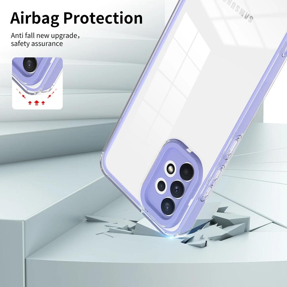 A52S 5G Phone Case for Samsung Galaxy A13 A23 A33 A53 A73 A32 A52 A51 A04 A14 A24 A34 A54 A25 Cases Bumper Protector Clear Cover