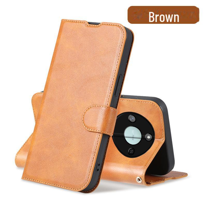 

Чехол-книжка Honor X60 Frosted Leather — стильный европейский и американский дизайн Honor X60 коричневый