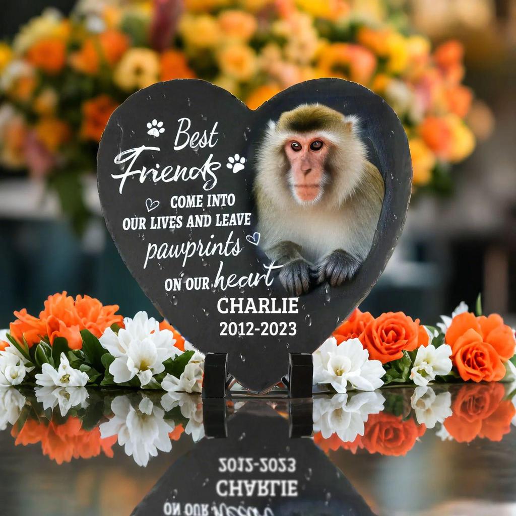 Personalized Pet Memorial Stone - Round DIY Slate for Cats & Dogs